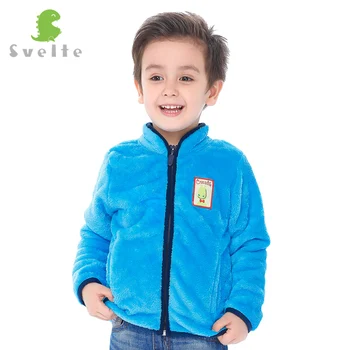

SVELTE Kid Boy Polar Fleece Jacket Fur Full Zip Outwear Coat for Autumn Winter Children Clothes