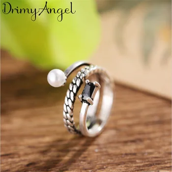 

Vintage Handmade Silver Color Layer Rings For Women Men Adjustable Size Thai Silver Rings Personality