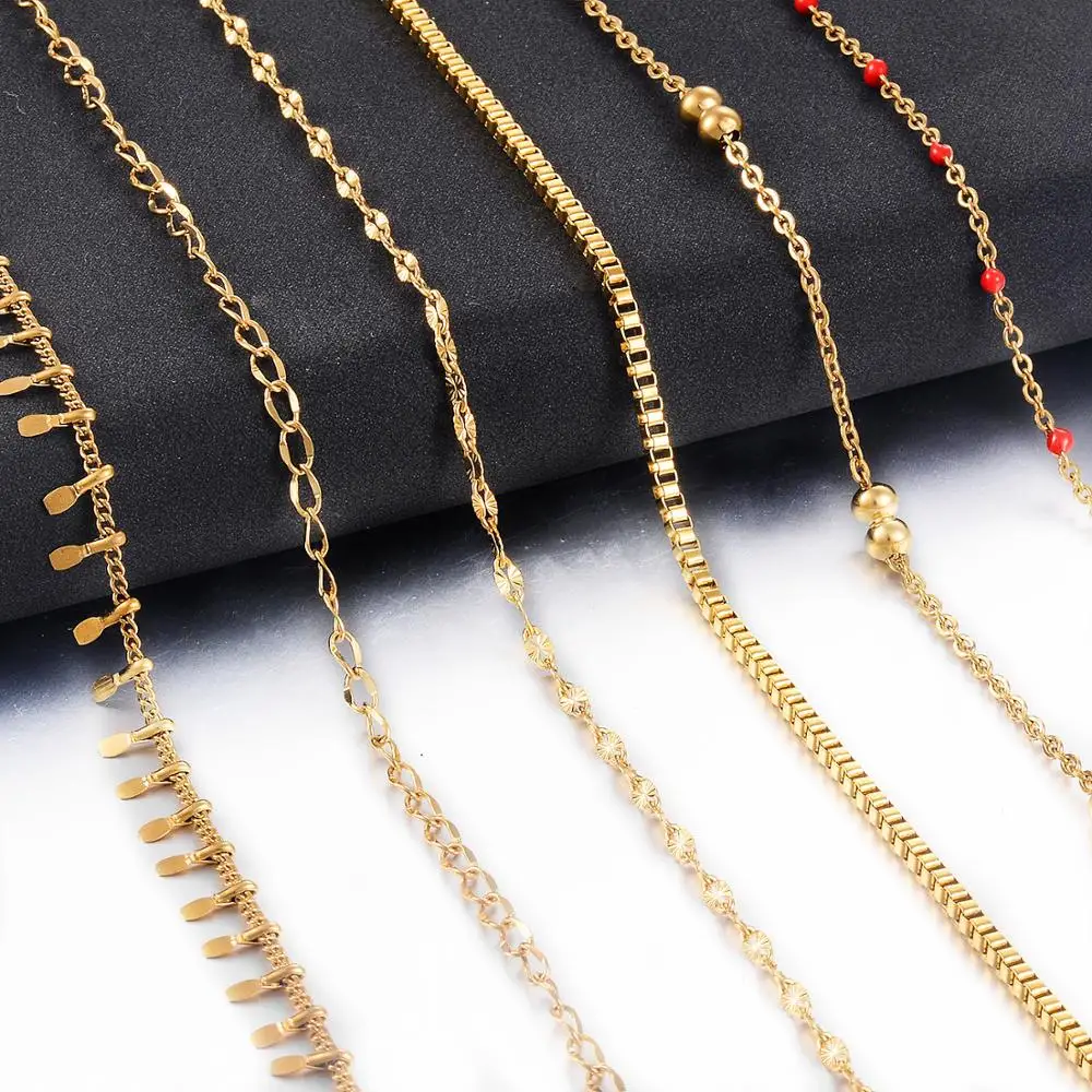 Popular fashion Stainless Steel Necklace Various Types Of Men And Women Jewelry