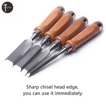 1 шт. 6 мм, 12 мм, 19 мм, 25 мм зубило Плоская режущая головка хром-ванадиевая сталь деревообрабатывающие долота инструмент ручной DIY деревянные ножи и инструменты для резки