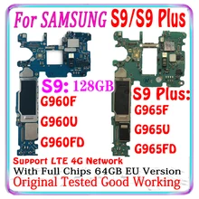 Entsperrt Motherboard Für Samsung Galaxy S9 Plus G965F G965FD S9 G960F G960FD G960U 128g Logic Board Voll chips Android installiert