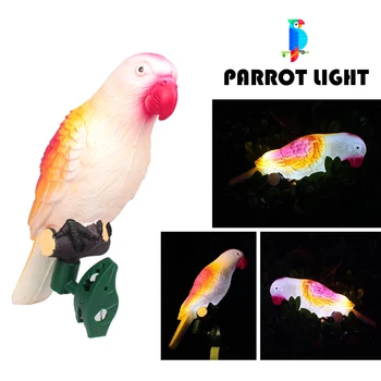 

4 PCS Solar Lamp Light Parrot Outdoor Waterproof Waterproof Solar Lamp LED Garden Decorative Light with Clip Landscape Light