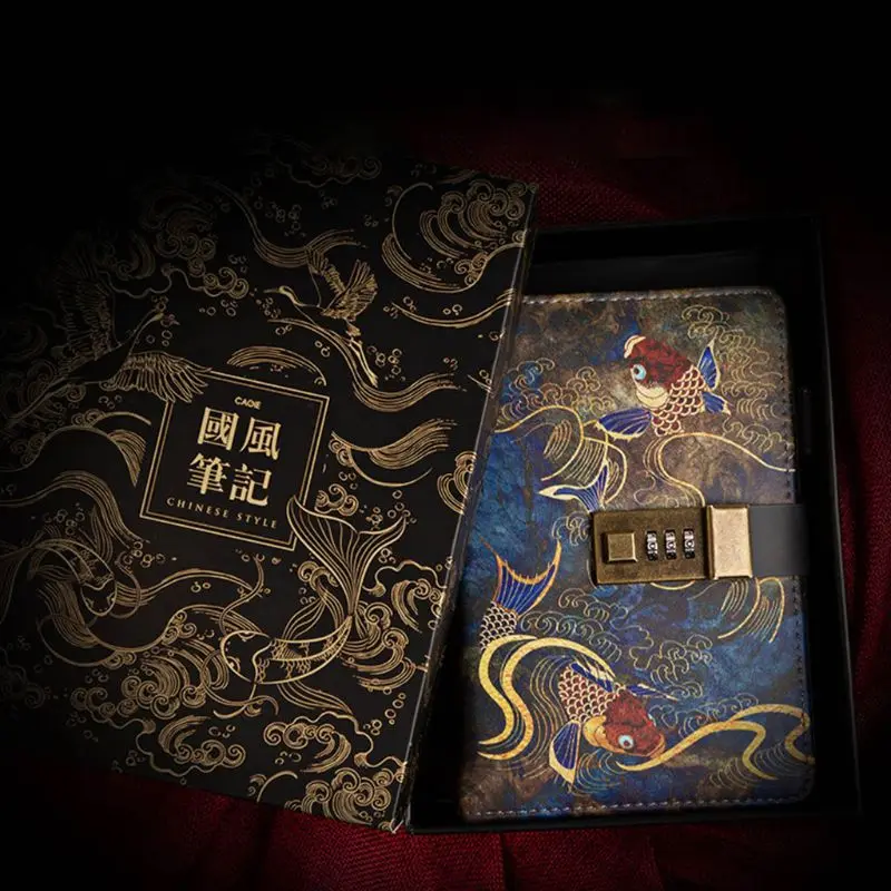

A6 Password Notebook with Combination Lock 80 Sheets Diary Journal Notepad Gift