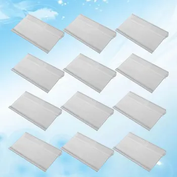 

60 Pcs Sign Holder Transparent Thicken Hook Label Holder Sign Display Stand Price Card Holder for Counter Supermarket