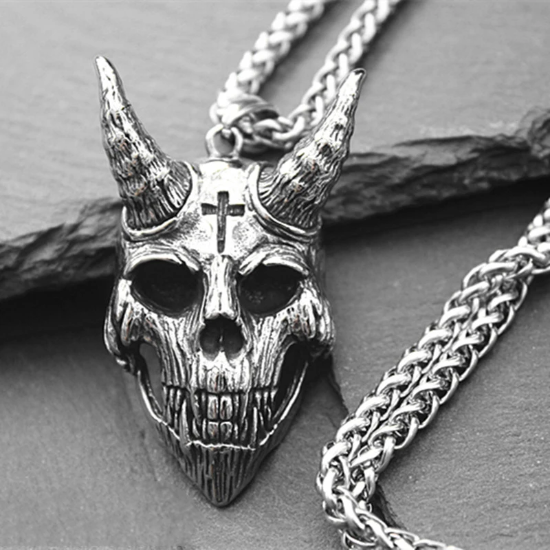 Waliicorners Demon Satan Cross Skull Pendant Boutique Handmade Vintage Domineering 10 H65beae4c029d48b8a5b0d4fbf23e18c0l