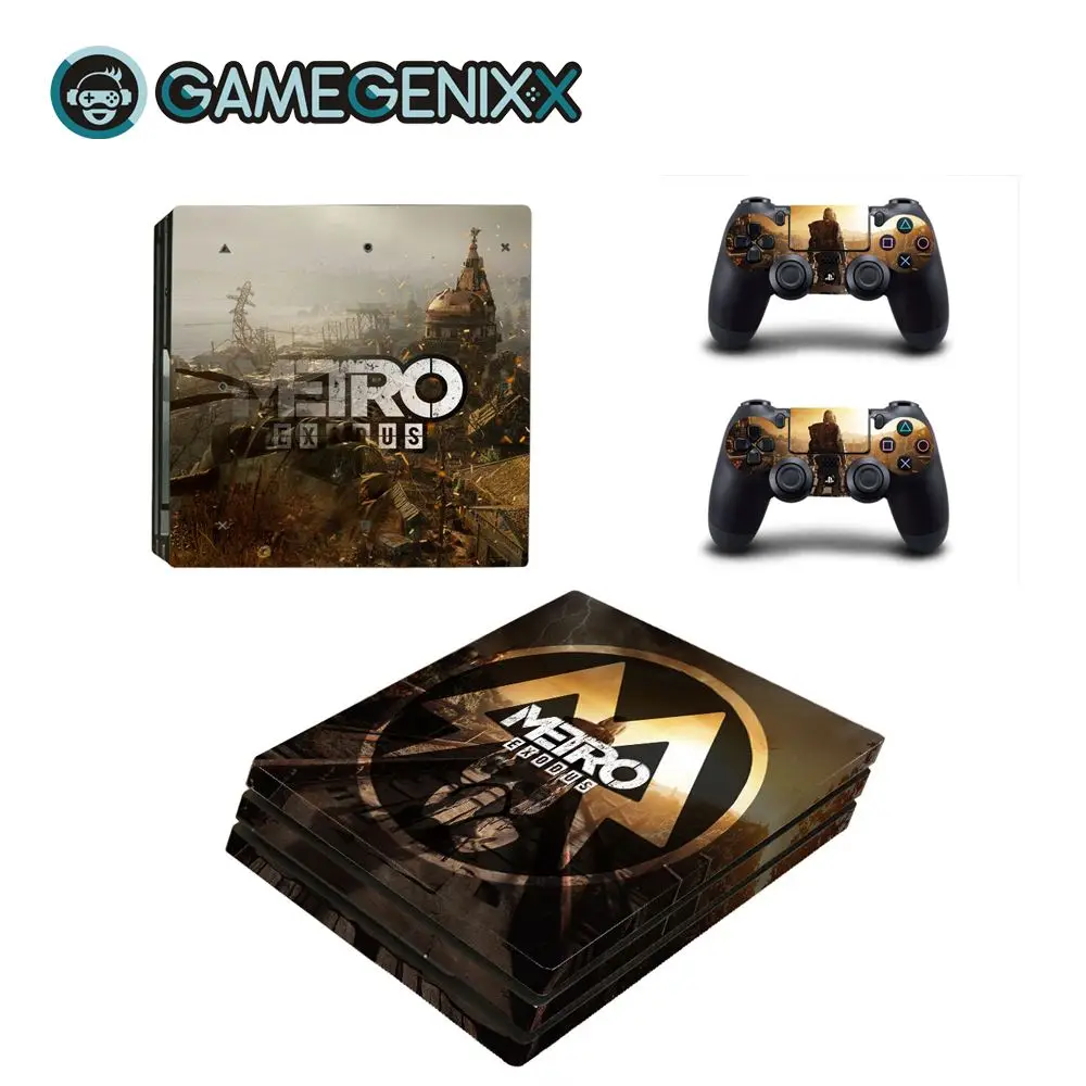 

GAMEGENIXX Skin Sticker Vinyl Decal for PS4 Pro Console and 2 Controllers - Metro