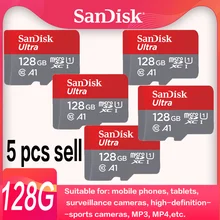 Sandisk 5 Pcs Verkopen 128Gb Micro Sd A1 Ultra Geheugenkaart Sdxc UHS-I 120 M/s 256G 400G 512G 1Tb 64Gb 32Gb 16Gb Tf Card Carto Memoria