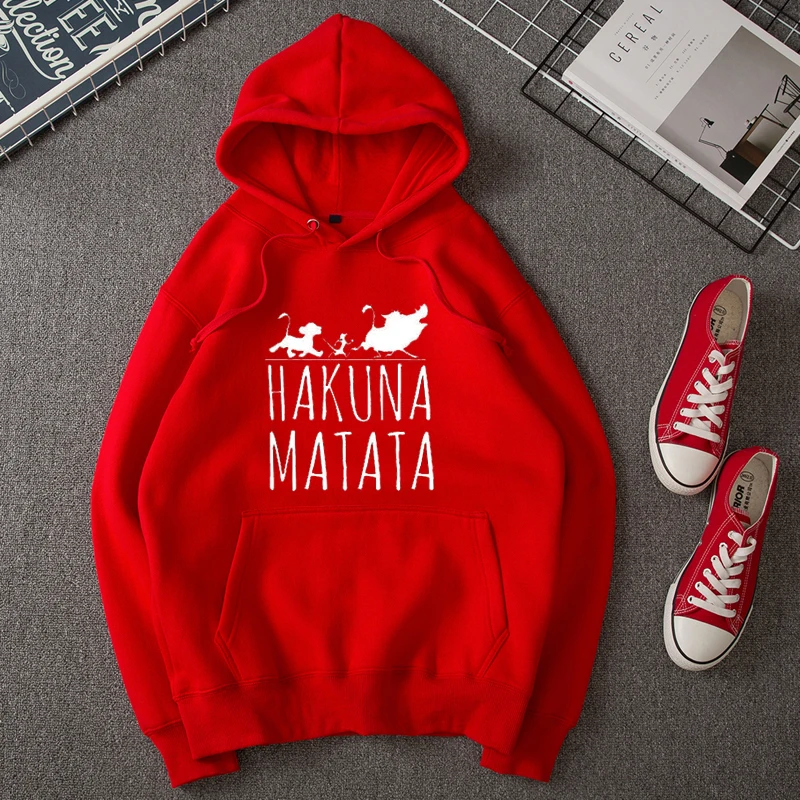 Женская толстовка с капюшоном Hakuna maata lettera della stampa | одежда
