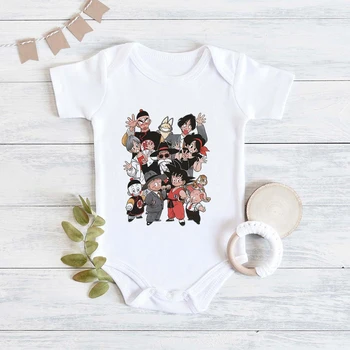 Mono de estética Harajuku para bebé Niña, moda con estampado de Anime, monos para bebé, Ropa de bebé de Niña de una pieza para recién nacido