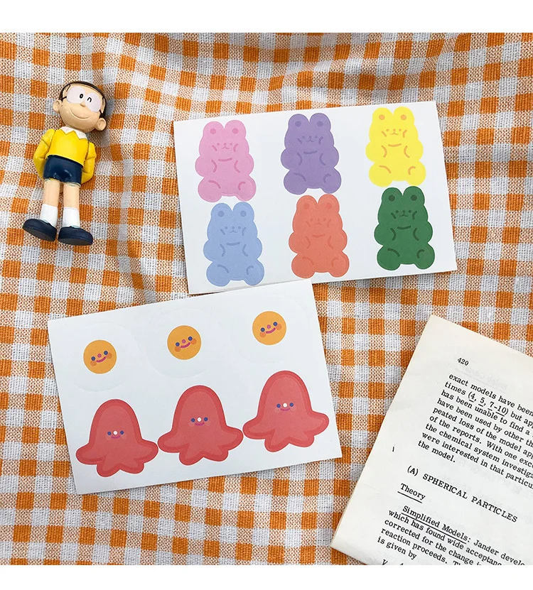 SIXONE 2 комплекта креативная Милая облачная смайликовая наклейка для девочек простой стиль ручная учетная запись ноутбук декоративная наклейка s