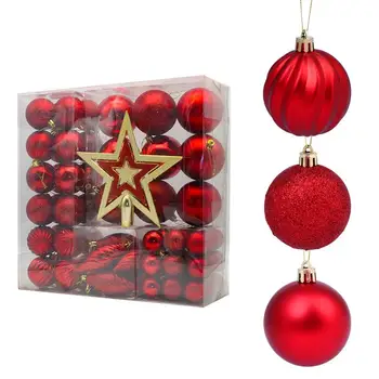 

70pcs Christmas Balls Plastic Cute Delicate Ornaments for Child Tree