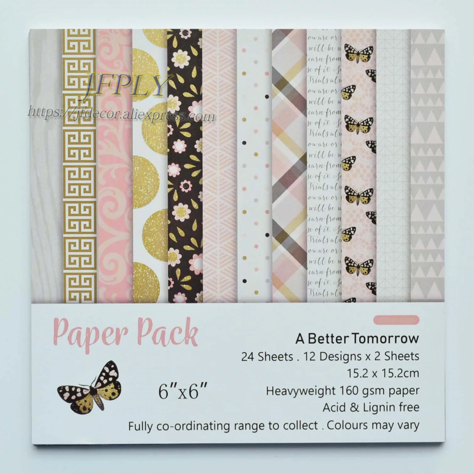 

Butterfly Series Scrapbooking Paper Pack Craft Paper Art Card Card Making 6 Inches 24Sheets /pack