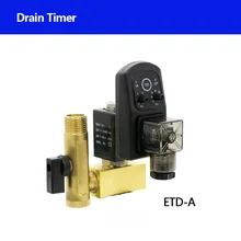 ETD-A ETD-B 1/2 ''отверстие 3 мм Электрический дренажный Timersolenoid клапан 2 способ водяной клапан воздушный компрессор автоматический клапан