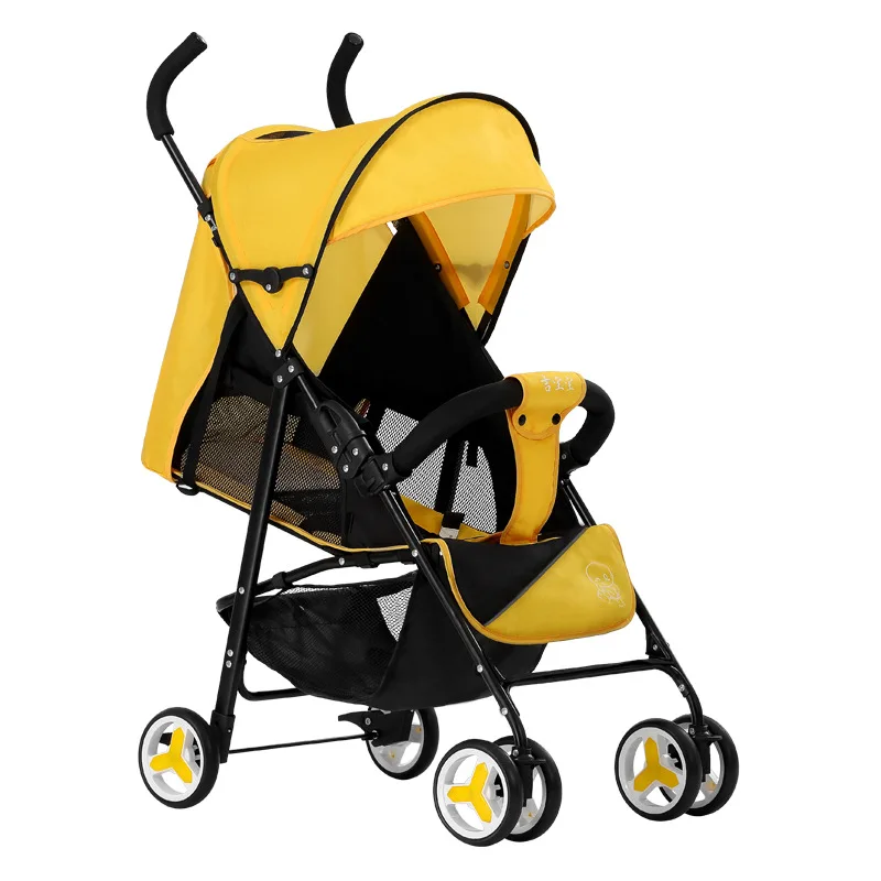 Цвет: желтый Детская коляска легкая коляска coche bebe passeggino детская коляска carrinho prams silla paseo ligera bebe 4,5 кг Новинка - Цвет: Цвет: желтый