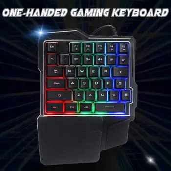 

K7 One-handed Gaming Keyboard Wired Mechanical Backlit Keyboard Game Keypad Controller For LOL/PUBG Dropshipping TSLM1