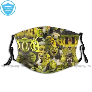 

Shrek Mouth Face Mask Shrek Collage Facial Mask Cool Fashion with 2 Filters for Adult