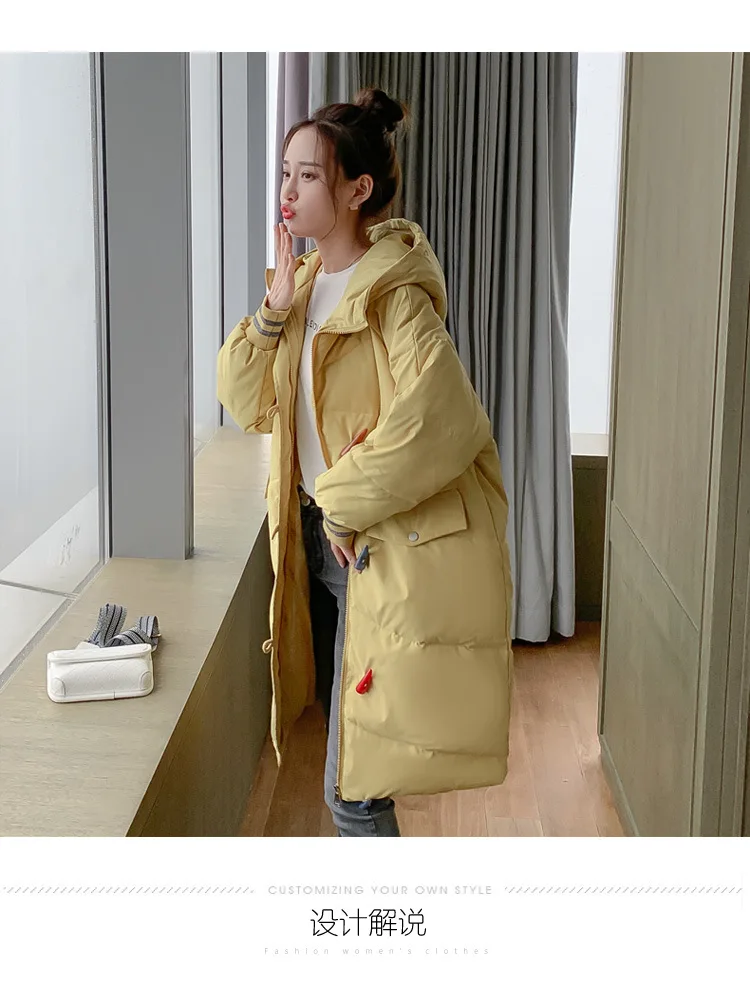 Abrigos Mujer Invierno новая Парка хлопковая стеганая куртка с капюшоном теплая зимняя куртка для женщин однотонное зимнее пальто для женщин s