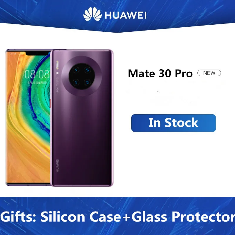 

DHL Fast Delivery Huawei Mate 30 Pro Cell Phone Kirin 990 Android 10.0 6.53" OLED 8G RAM 256G ROM 40MP+40MP+32MP 40W Charge IP68