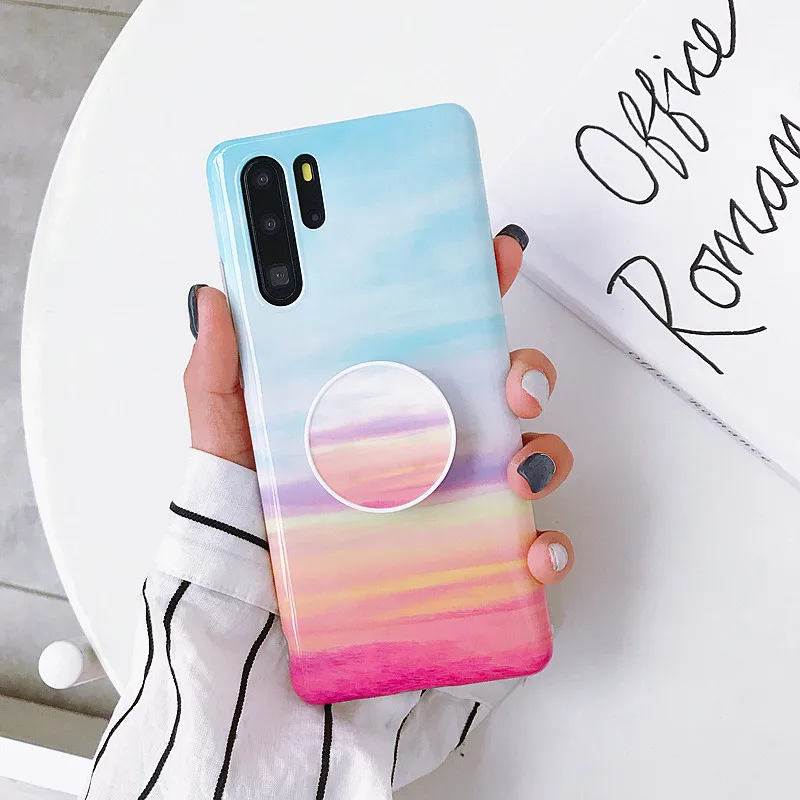 FLYKYLIN подставка для держателя для huawei P20 Lite P30 Pro задняя крышка на iphone 11 Pro Max marble Art IMD силиконовый чехол для телефона - Цвет: 0088 Z16