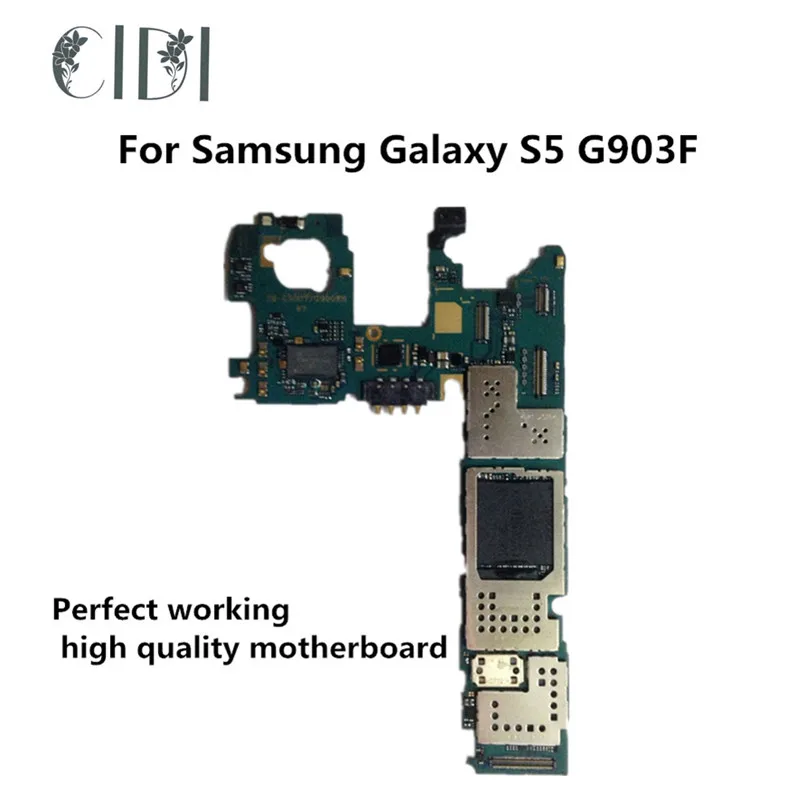 Марка CIDI полностью используемая оригинальная материнская плата для Samsung Galaxy S5 G903F разблокированная материнская плата, логическая плата протестированная пластина