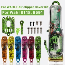 

For Wahl 8148/8591 Full Set Hair Clipper Modified Shell Camouflage Inkjet Lower Cover Transparent Upper Cover 6 Colors G0601