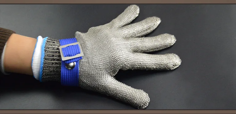 Сетка для перчаток мясника, защищенная от порезов, защита от ударов, нержавеющая сталь, металл, 5-защита