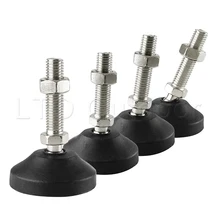 

4Pcs Furniture Support Leg Non-skid Pad M8/M10/M12 Adjustable Universal Office Warehouse Shelves Nylon Hooves Fixed Anchor Foot