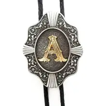 Модный воротник Веревка винтажный ковбойский галстук «боло» мужской драгоценный галстук-бабочка Золотая буква ожерелье аксессуары Свадебный галстук