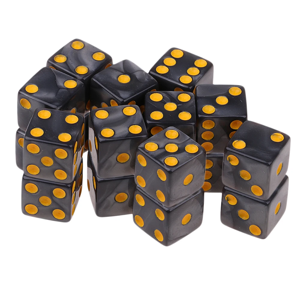20 штук Шестигранная D6 игральная кость квадратная точка для подземелья и драконов