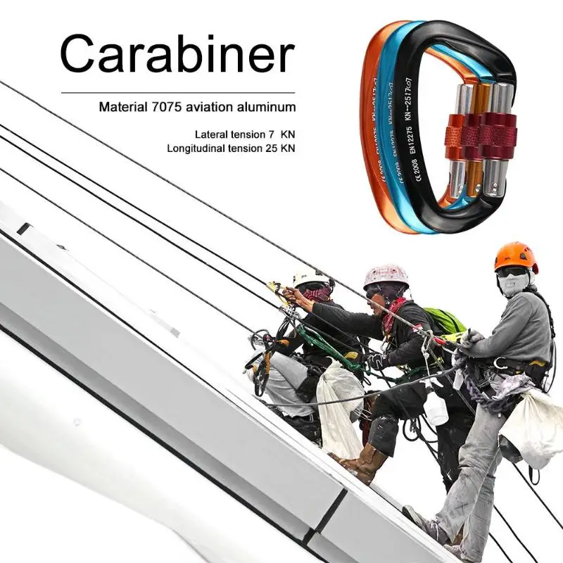 25KN ультра прочный фиксирующий Зажим-карабин сверхмощный caribaners для пеших прогулок на открытом воздухе и в тренажерном зале маленькие карабины для собачьего поводка Harne