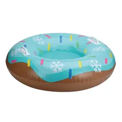Утолщенная износостойкая доска для катания по снегу форма пончика гибкие детские надувные легкие сани зимние спортивные взрослые уличные