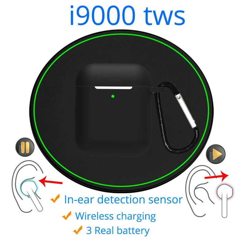 

original i9000 TWS Wireless Earphones Bluetooth earbuds Pk i200 i500 i1000 i80 LK TE9 i5000 i9000 pro i800 tws pop up headsets