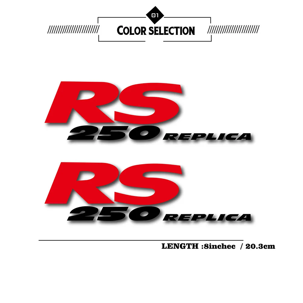 Новая мотоциклетная наклейка светоотражающая Водонепроницаемая наклейка с логотипом на шлем аппликация для Aprilia rs 250 Реплика RS 250 Реплика мото наклейка - Цвет: Reflective red