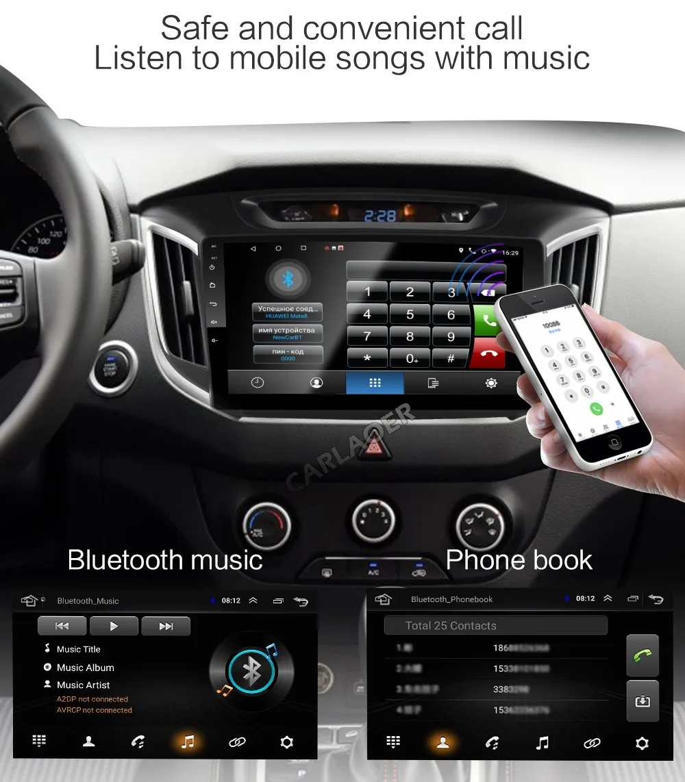 2 Din Android 8,1 автомобильный Радио мультимедийный плеер gps навигация для hyundai ix25 creta- 2 Гб ram 32 ГБ rom 2din видео плеер