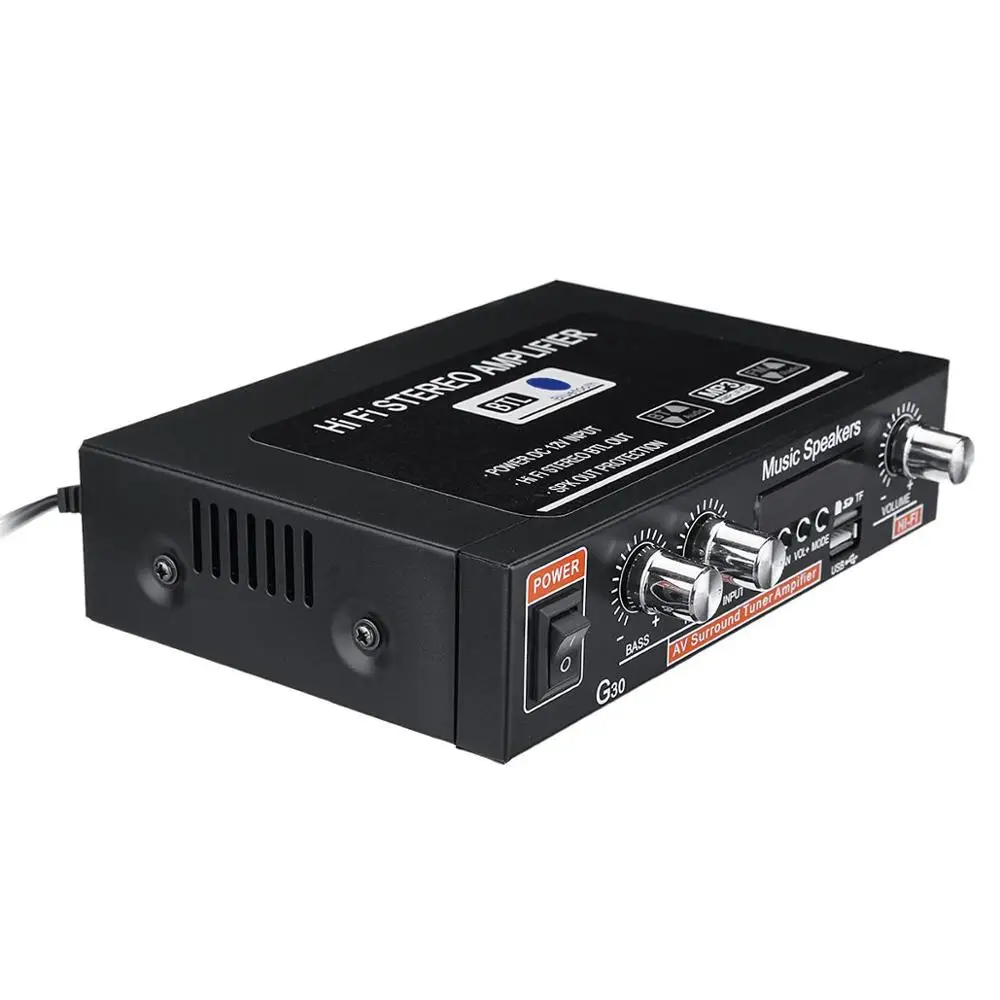 Мини усилитель звука G30 12 В/220 В 360 Вт bluetooth стерео мощности FM SD Hi Fi 2 канала аудио