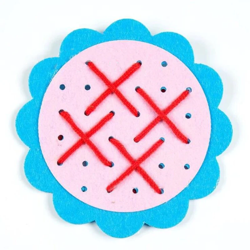 Kids Toys Teaching Aids Manual DIY Weave Cloth Math Toys Baby Early Education Toys Montessori Materials Juguetes Educativos