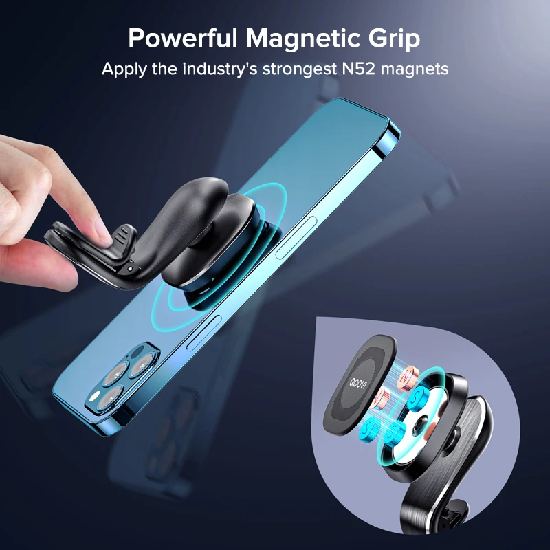 QOOVI Magnetischer Auto-Handyhalter, Lüftungsschlitz-Halterung, 360 Grad, für iPhone, Samsung, Xiaomi - Image 4