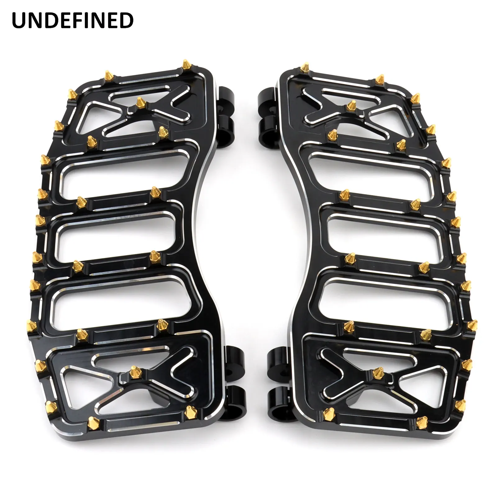 Chrome Floorboards Foot Pegs For Harley Touring, Electra Glide, Dyna, Road King - CNC Aluminum