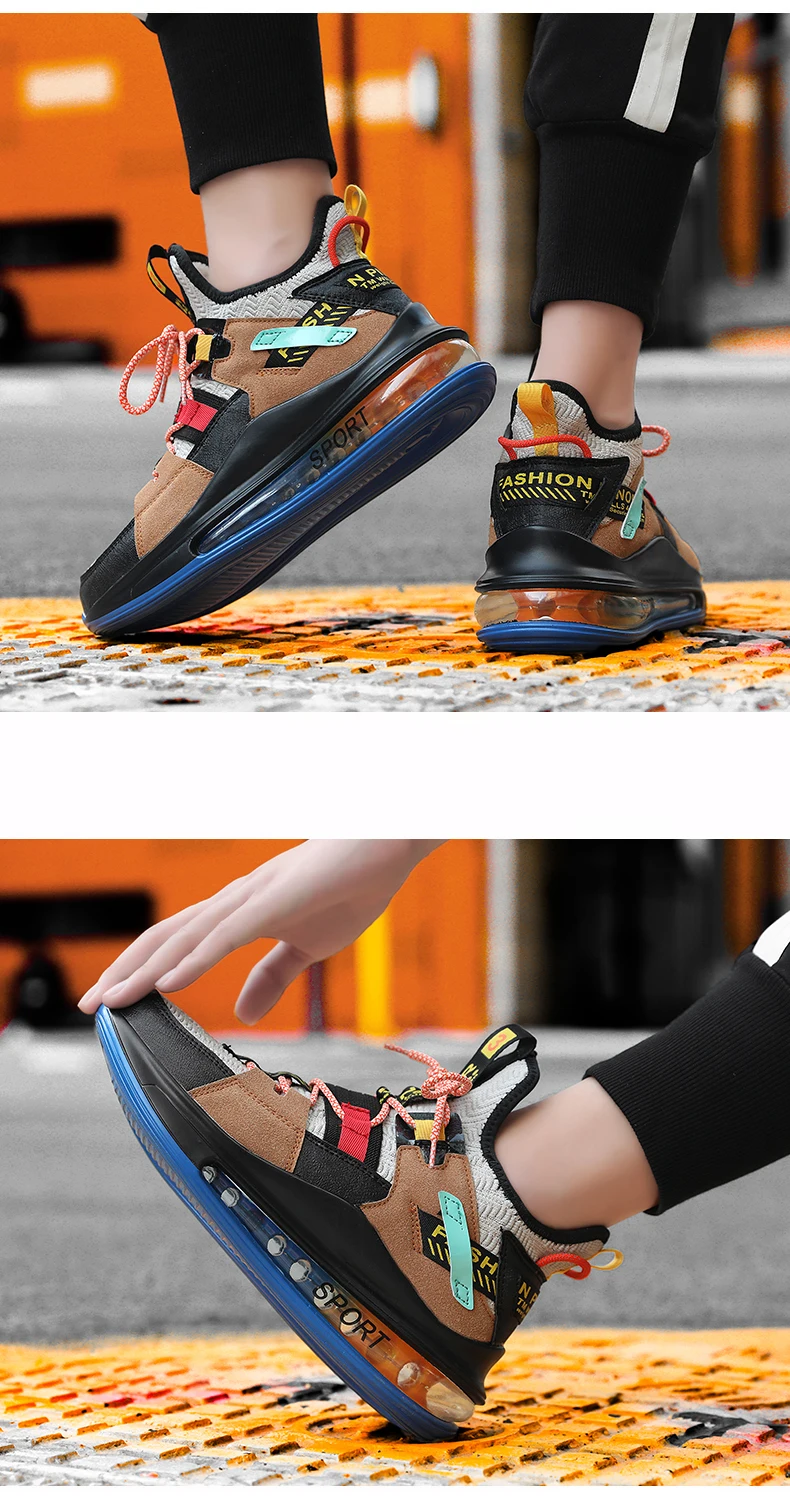 Colorful Dad Sneakers Front View