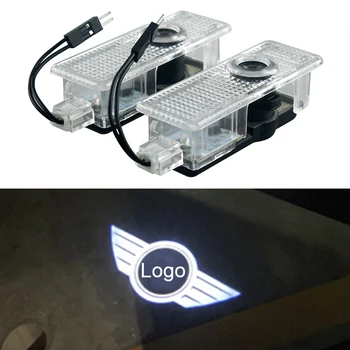 

2PCS LED Car Door Welcome Light For Mini Cooper One S R55 R57 R58 R59 R60 Clubman Countryman JCW F55 F56 Logo Shadow Projector