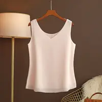 New Summer Women Blouse Loose V-Neck Chiffon Shirt Female Sleeveless Blouse Plus Size 6XL Shirts women tops and blouses - Image 2