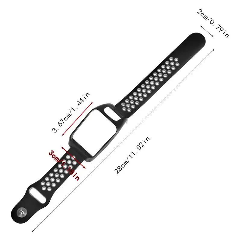 Сменный дышащий браслет, ремешок для часов, силиконовый ремешок для Tomtom Runner 3/Adventurer/Golfer 2/Runner 2 Cardio/Spark 3