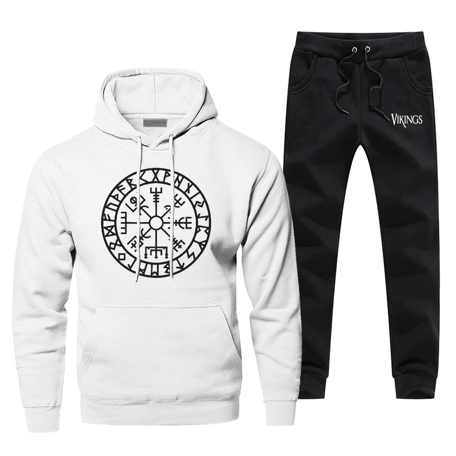 TV Show The Viking Sportsman Wear Casual Fashion Men's Full Suit Tracksuit Winter Bodywarmer Vikings Men's Sets Fitness Male Set