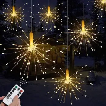 

Firework String Light 120/180/200LED Copper Wire Strip Battery Operated String Lights DIY Party Wedding Decor LED Fairy Lights