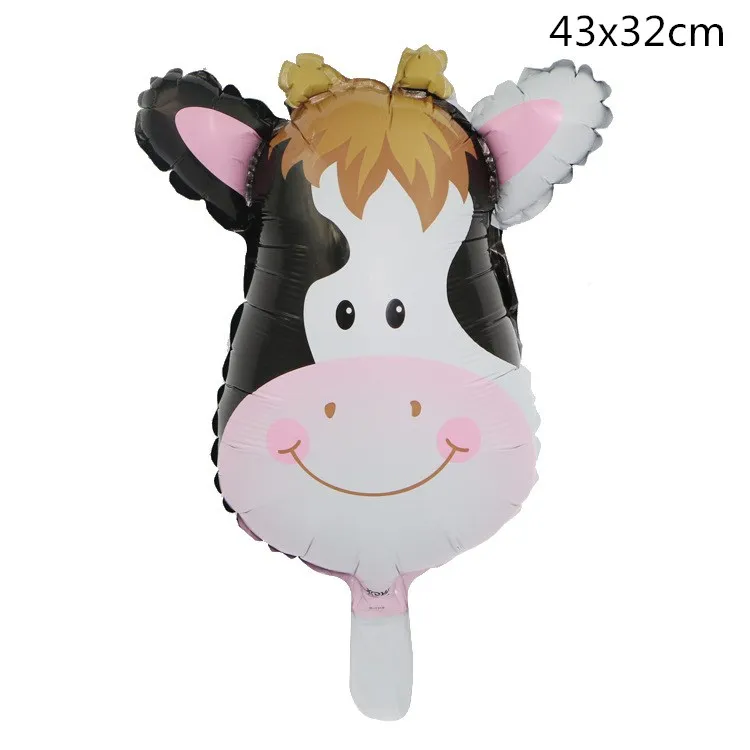 cow head 24 дюймовый цветной Белый светодиодный шары светящийся прозрачный баллоны с гелием одежда для свадьбы, дня рождения украшения Дети Светодиодные ленты воздушный шар - Цвет: cow head