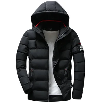 

Men Winter Thermal Jacket Hooded Padded Zipper Parka Coat Fashion New Casual Thicken Warm Coats Waterproof Plus Size 4XL