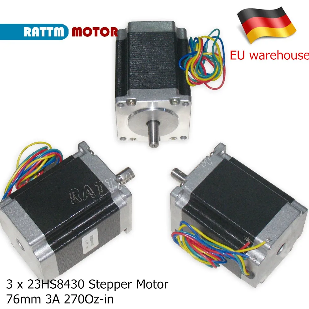 EU shipping free vat 3 pcs Nema 23 Stepper Motor