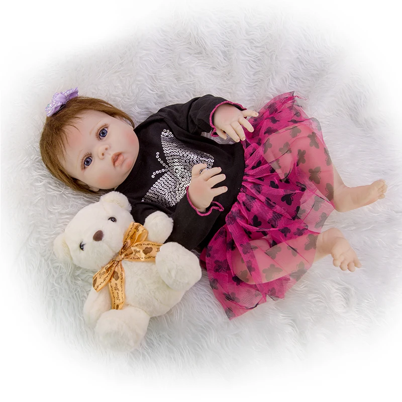 Горячая Распродажа куклы Reborn Baby Toy 57 см виниловый силиконовый корпус реалистичные мягкие укоренившиеся волосы девочка кукла мальчик игрушка для детей