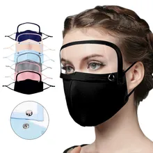 Visière de protection faciale pour adultes, Anti-poussière, Anti-buée, réutilisable, avec bouclier pour les yeux détachable