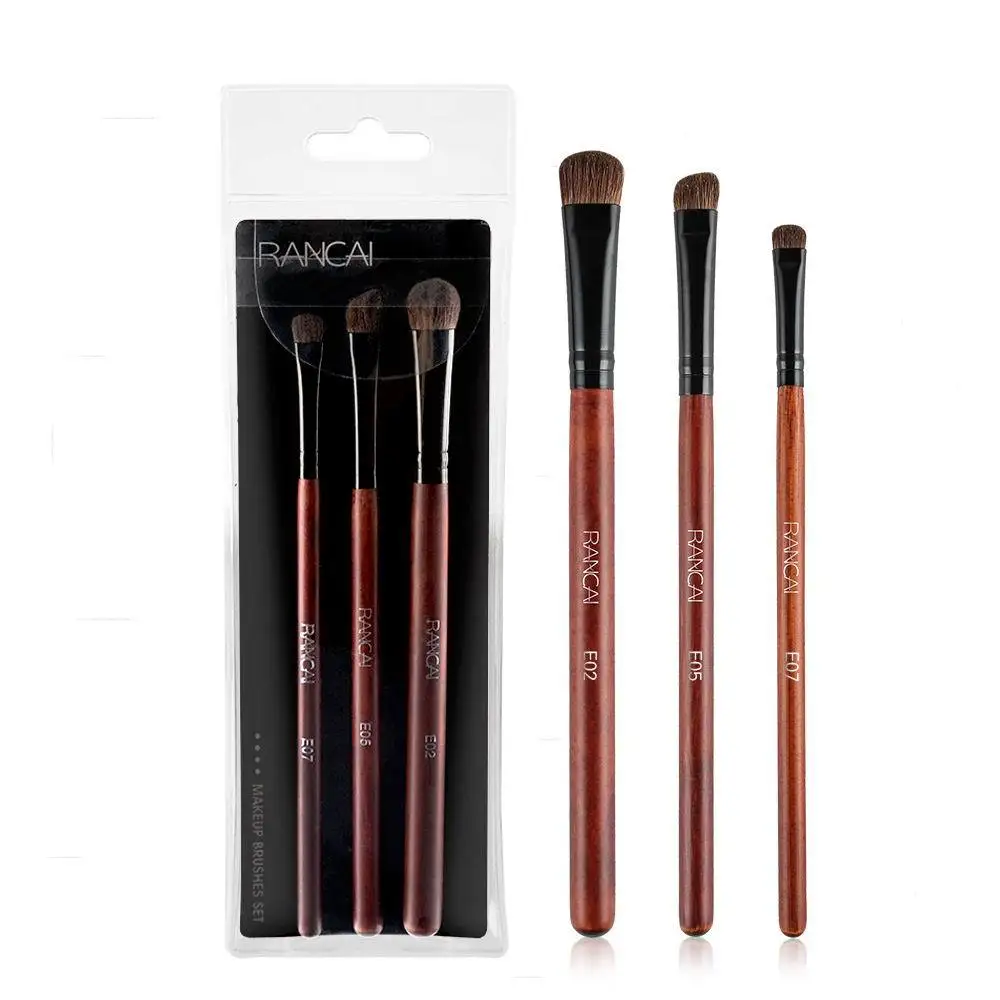 

3pcs Natural Horse Pony Hair Eyeshadow Brushes Set Professional Eye Blending Smudge Shader Makeup Brushes Beauty Cosmetics Kit